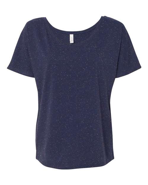 BELLA + CANVAS 8816 Women’s Slouchy Tee - Navy Speckled - front