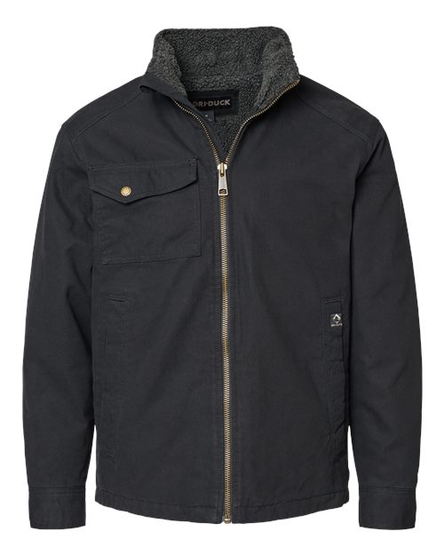DRI DUCK 5037 Men's Endeavor Canyon Cloth™ Canvas Jacket with Sherpa Lining - Black - front