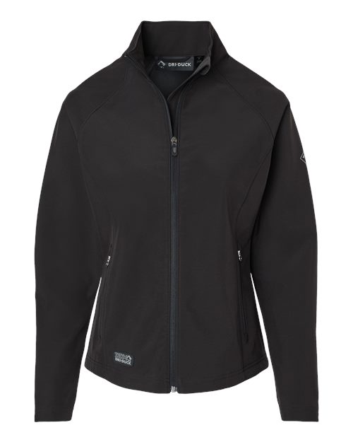 DRI DUCK 9439 Women's Contour Soft Shell Jacket - Black - front
