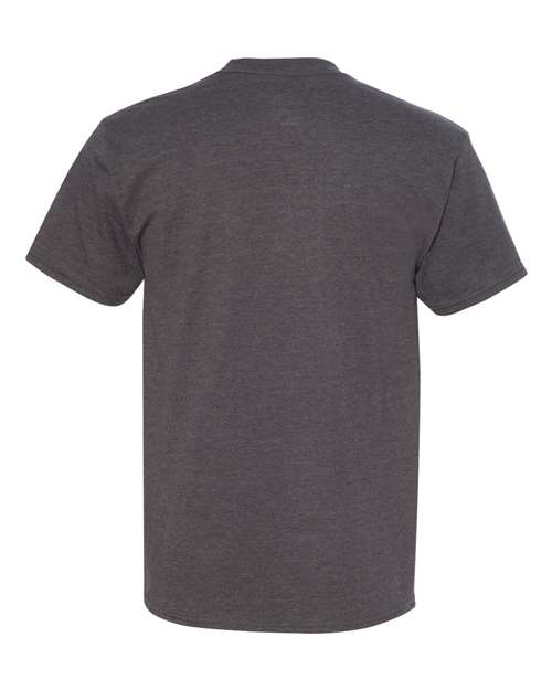 Hanes 518T Unisex Beefy-T® Tall T-Shirt - Charcoal Heather - back