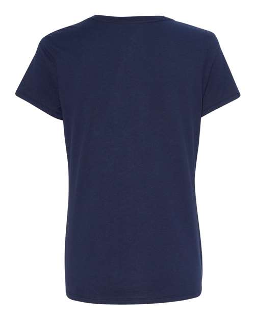 Hanes S04V Women's Perfect-T V-Neck T-Shirt - Navy - back