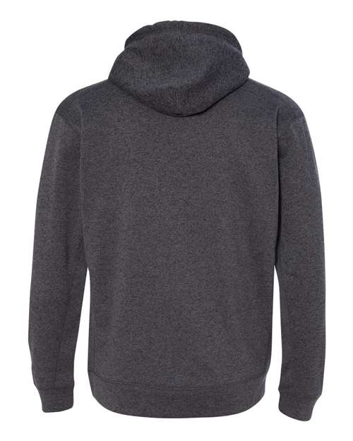 J. America 8613 Men's Cosmic Fleece Hooded Sweatshirt - Onyx Fleck - back