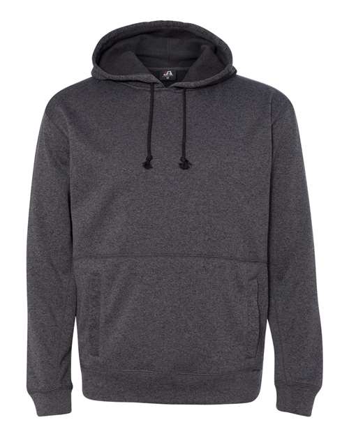 J. America 8613 Men's Cosmic Fleece Hooded Sweatshirt - Onyx Fleck - front