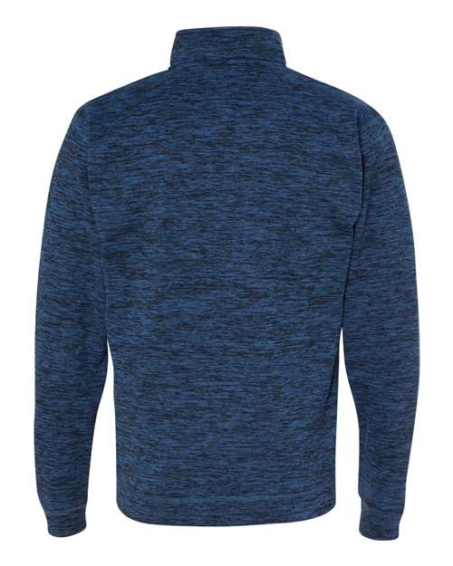 J. America 8614 Men's Cosmic Fleece Quarter-Zip Sweatshirt - Royal Fleck - back