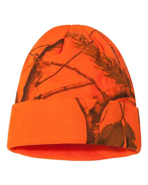 Kati LCB12 12" Licensed Camo Cuffed Beanie - Blaze Realtree AP - back
