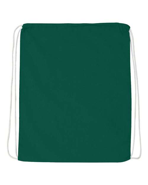 Q-Tees Q4500 Economical Cotton Drawstring Bag - Forest - front