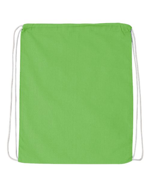 Q-Tees Q4500 Economical Cotton Drawstring Bag - Lime - back