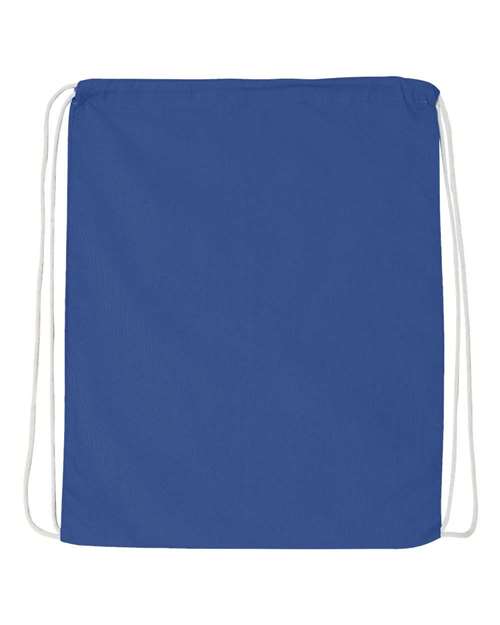 Q-Tees Q4500 Economical Cotton Drawstring Bag - Royal - back