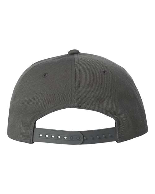 YP Classics 5089M Premium Five-Panel Snapback Cap - Dark Grey - back