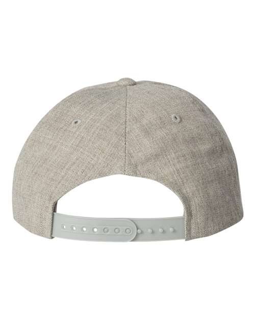 YP Classics 5089M Premium Five-Panel Snapback Cap - Heather Grey - back