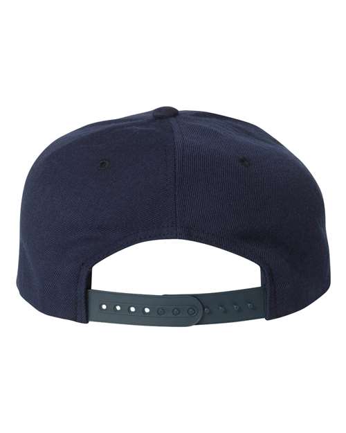 YP Classics 5089M Premium Five-Panel Snapback Cap - Navy - back