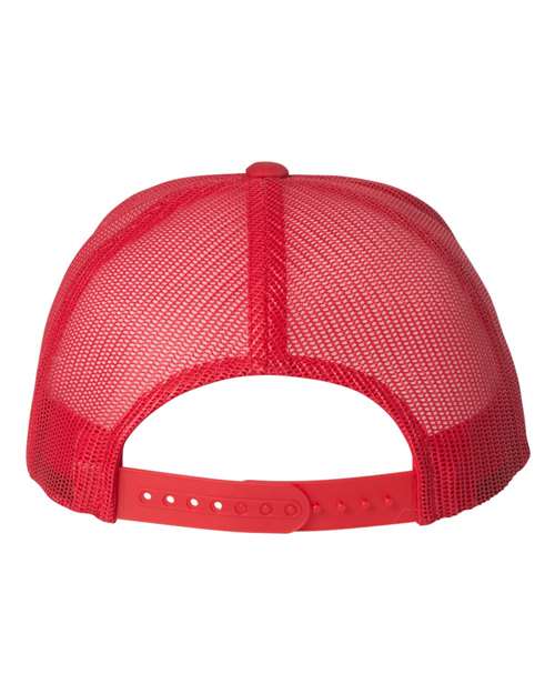 YP Classics 6606 Retro Trucker Cap - Red - back