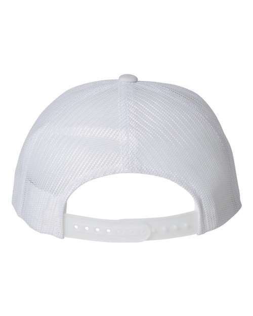 YP Classics 6606 Retro Trucker Cap - White - back