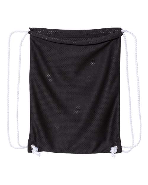 Liberty Bags 8895 Mesh Drawstring Backpack - Black - back