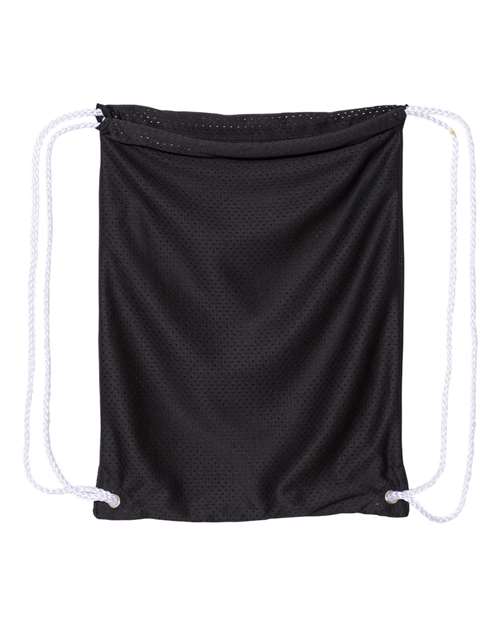 Liberty Bags 8895 Mesh Drawstring Backpack - Black - front