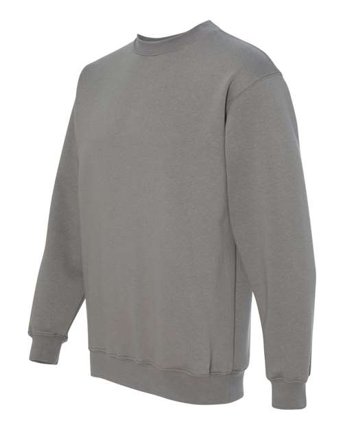 Bayside 1102 Unisex USA-Made Crewneck Sweatshirt - Charcoal - side