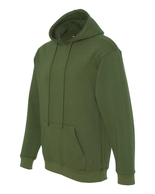 Bayside 960 Unisex USA-Made Hooded Sweatshirt - Olive - side