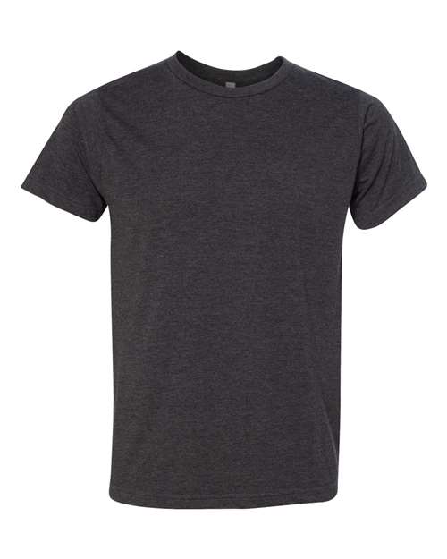 Bayside 5010 Unisex USA-Made 50/50 Fine Jersey T-Shirt - Heather Charcoal - front