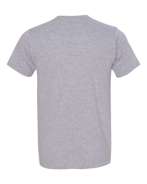 Bayside 5010 Unisex USA-Made 50/50 Fine Jersey T-Shirt - Heather Grey - back