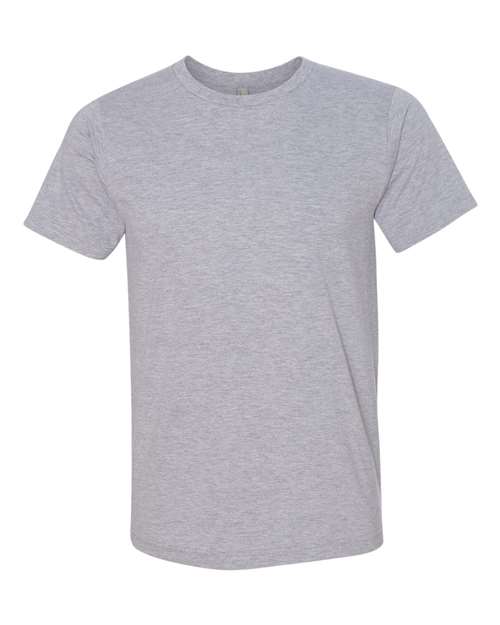 Bayside 5010 Unisex USA-Made 50/50 Fine Jersey T-Shirt - Heather Grey - front