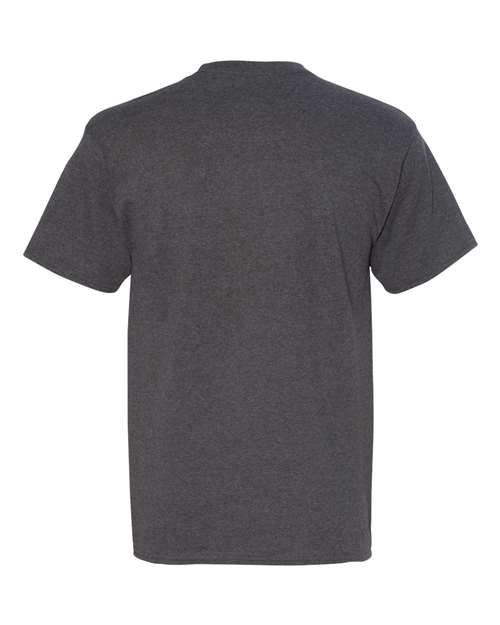 Hanes 5190 Unisex Beefy-T® Pocket T-Shirt - Charcoal Heather - back
