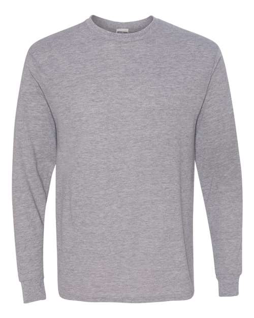 JERZEES 21MLR Unisex Dri-Power® Performance Long Sleeve T-Shirt - Athletic Heather - front
