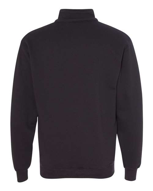 Bayside 920 Unisex USA-Made Quarter-Zip Sweatshirt - Black - back