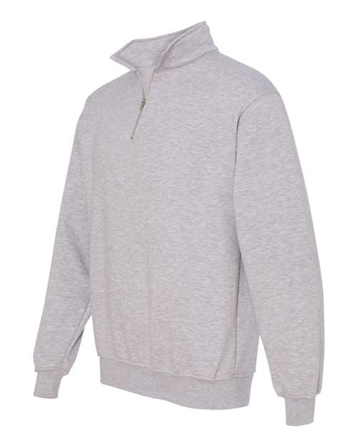 Bayside 920 Unisex USA-Made Quarter-Zip Sweatshirt - Dark Ash - side