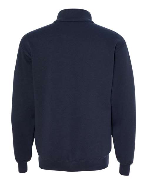 Bayside 920 Unisex USA-Made Quarter-Zip Sweatshirt - Navy - back