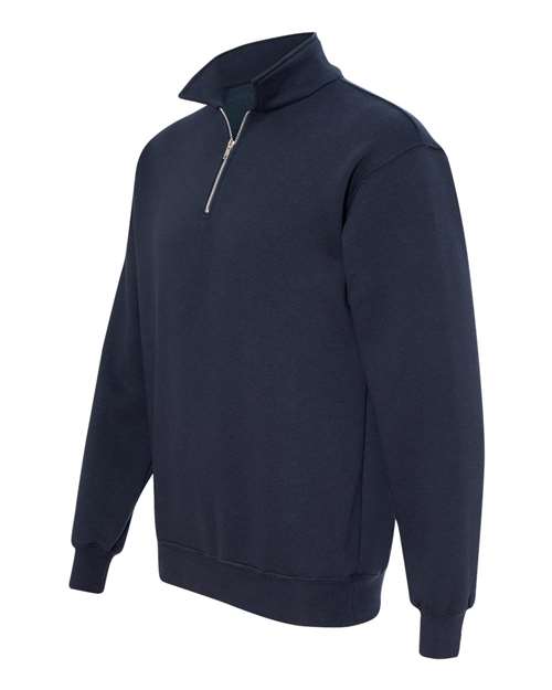 Bayside 920 Unisex USA-Made Quarter-Zip Sweatshirt - Navy - side