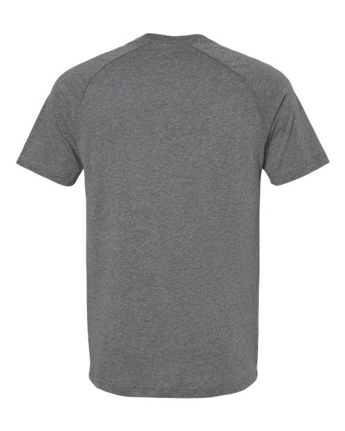 BELLA + CANVAS 3201 Men's Heather CVC Raglan Tee - Deep Heather - back