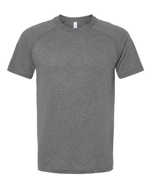 BELLA + CANVAS 3201 Men's Heather CVC Raglan Tee - Deep Heather - front