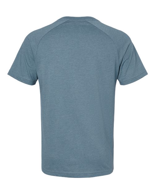 BELLA + CANVAS 3201 Men's Heather CVC Raglan Tee - Heather Slate - back