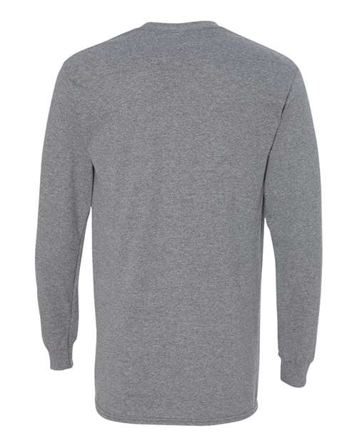 Gildan 5400 Unisex Heavy Cotton™ Long Sleeve T-Shirt - Graphite Heather - back