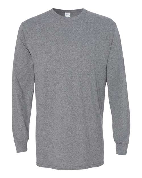 Gildan 5400 Unisex Heavy Cotton™ Long Sleeve T-Shirt - Graphite Heather - front