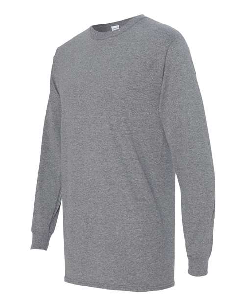 Gildan 5400 Unisex Heavy Cotton™ Long Sleeve T-Shirt - Graphite Heather - side