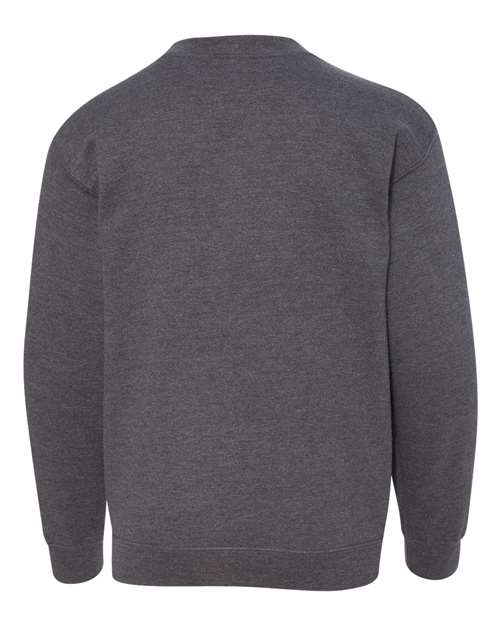 Gildan 18000B Youth Heavy Blend™ Crewneck Sweatshirt - Dark Heather - back