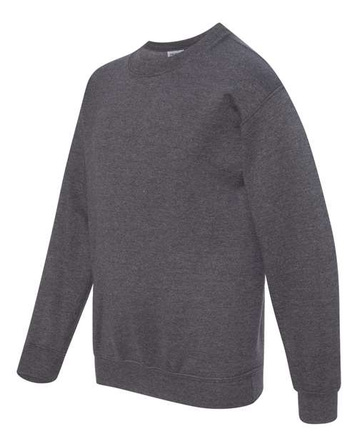 Gildan 18000B Youth Heavy Blend™ Crewneck Sweatshirt - Dark Heather - side
