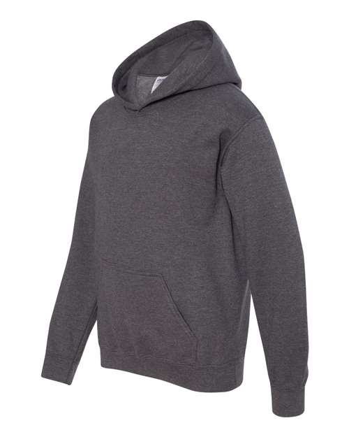 Gildan 18500B Youth Heavy Blend™ Hooded Sweatshirt - Dark Heather - side