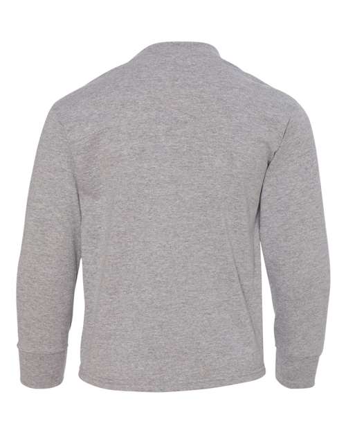JERZEES 29BLR Youth Dri-Power® Long Sleeve 50/50 T-Shirt - Athletic Heather - back