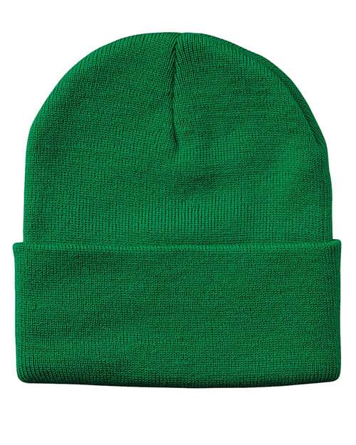 Sportsman SP12 12" Solid Cuffed Beanie - Kelly - back