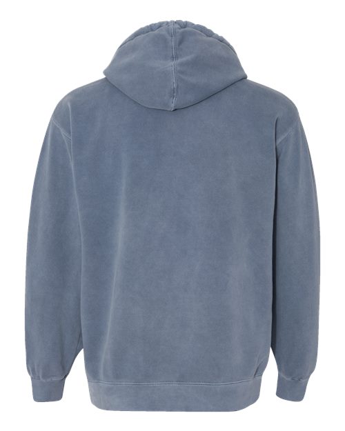 Comfort Colors 1567 Unisex Garment-Dyed Hooded Sweatshirt - Blue Jean - back