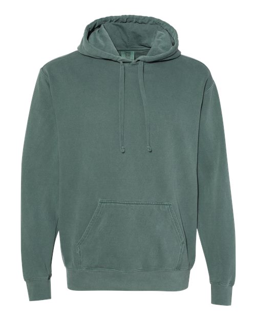 Comfort Colors 1567 Unisex Garment-Dyed Hooded Sweatshirt - Blue Spruce - front