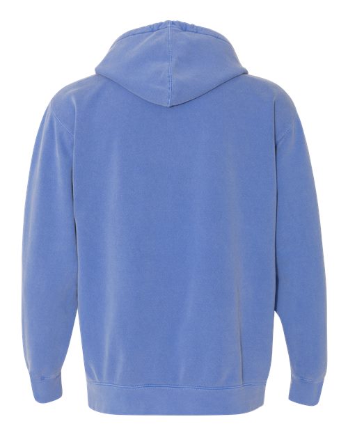 Comfort Colors 1567 Unisex Garment-Dyed Hooded Sweatshirt - Flo Blue - back