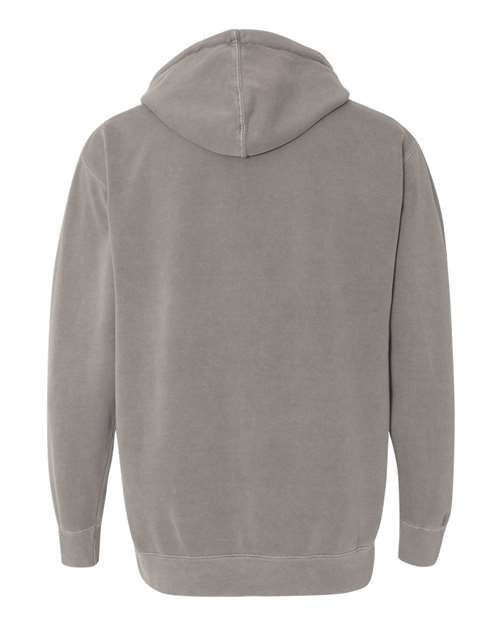 Comfort Colors 1567 Unisex Garment-Dyed Hooded Sweatshirt - Grey - back
