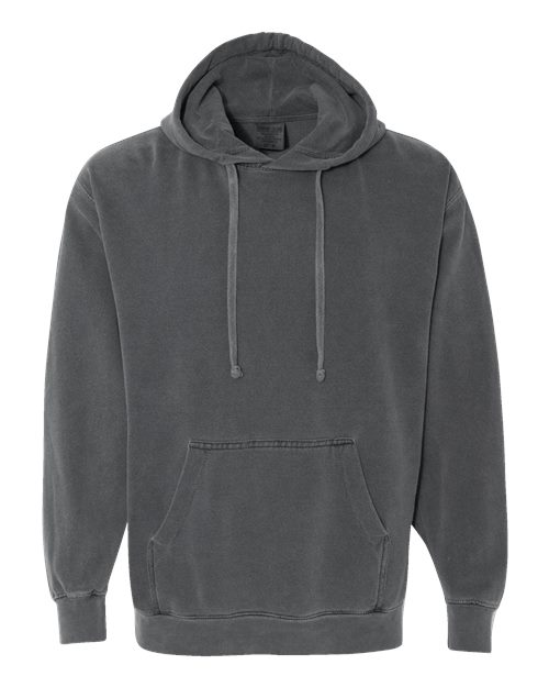 Comfort Colors 1567 Unisex Garment-Dyed Hooded Sweatshirt - Pepper - front