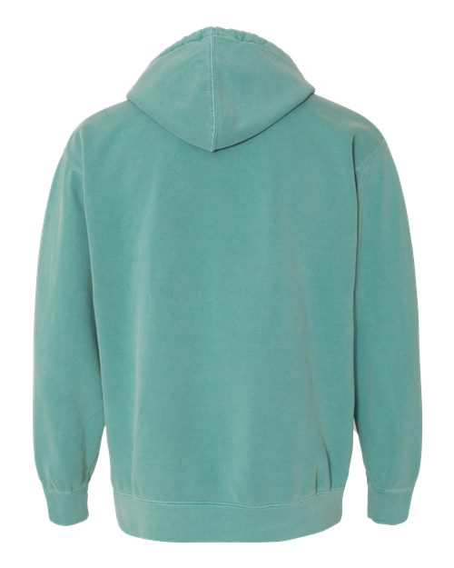 Comfort Colors 1567 Unisex Garment-Dyed Hooded Sweatshirt - Seafoam - back