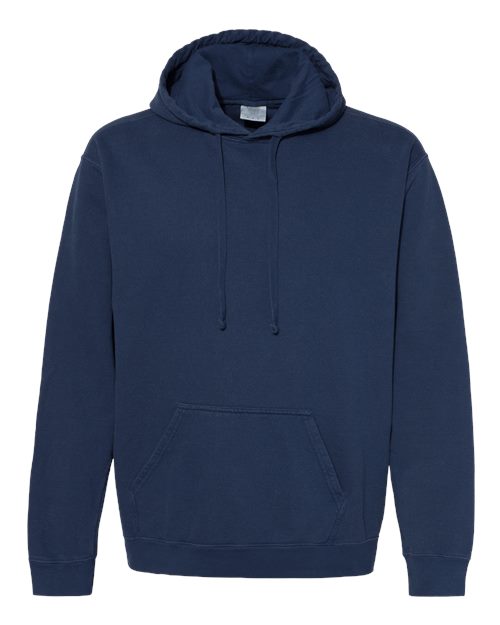 Comfort Colors 1567 Unisex Garment-Dyed Hooded Sweatshirt - True Navy - front