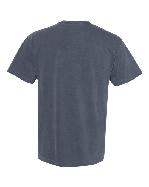 Comfort Colors 6030 Unisex Garment-Dyed Heavyweight Pocket T-Shirt - Denim - back