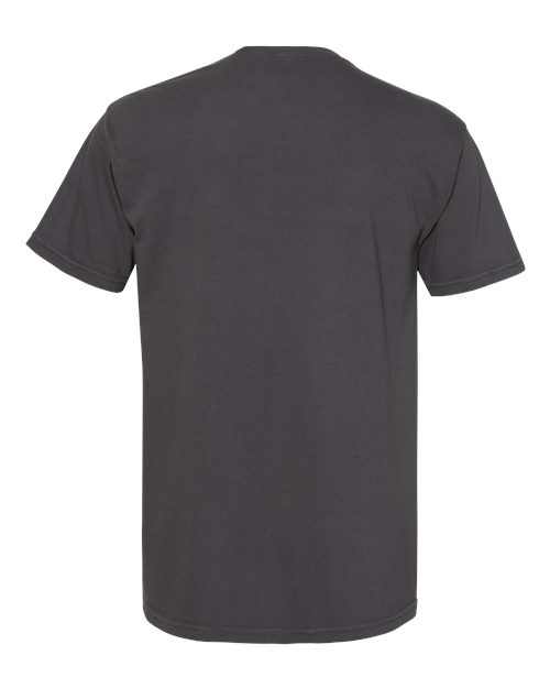 Comfort Colors 6030 Unisex Garment-Dyed Heavyweight Pocket T-Shirt - Graphite - back